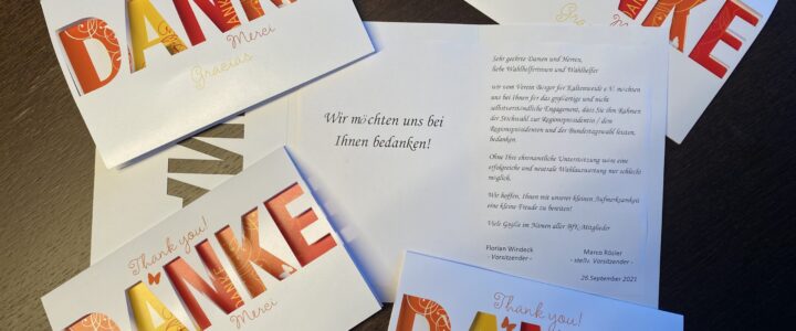 Dankeschön für Kaltenweider Wahlhelferinnen und Wahlhelfer Dankeschön für Kaltenweider Wahlhelferinnen und Wahlhelfer