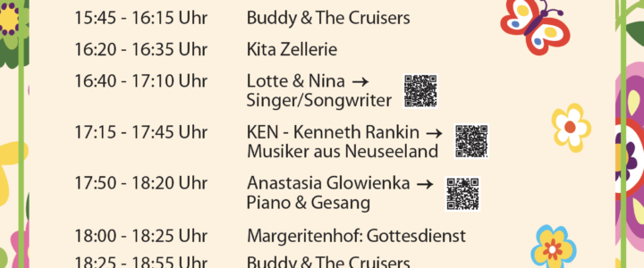 Sommerfest 2023: Das Bühnenprogramm für den 26. August 2023 Kaltenweider Sommerfest 2023 - Bühnenprogramm